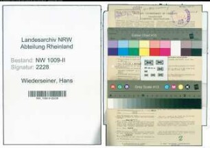 Entnazifizierung Hans Wiederseiner , geb. 01.03.1891 (Lehrer)