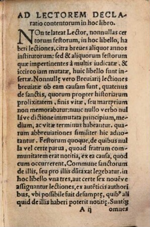 Descriptio Lectionum de certis anni festis