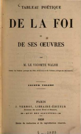 Tableau poétique de la foi et de ses oeuvres, 2