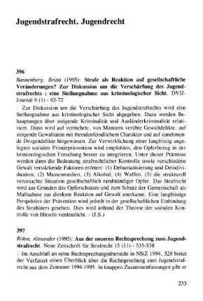 233-244, Jugendstrafrecht. Jugendrecht