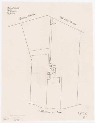 Haus Jansen, Berlin-Grunewald: Privatstraße und Wendeplatz, Lageplan 1:500