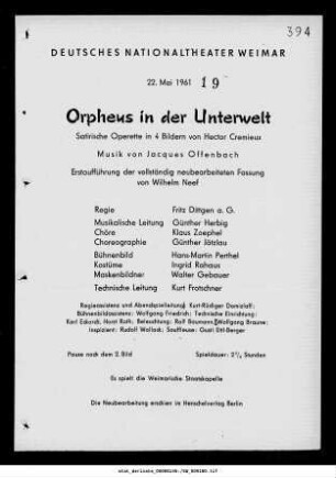 Orpheus in der Unterwelt