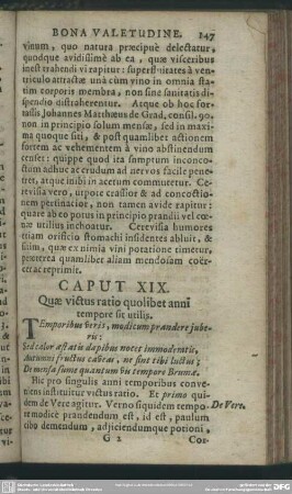 Caput. XIX. Quae victus ratio quolibet anni tempore sit utilis