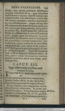 Caput. XIX. Quae victus ratio quolibet anni tempore sit utilis