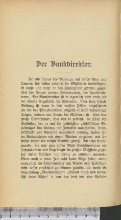Der Bankdirektor