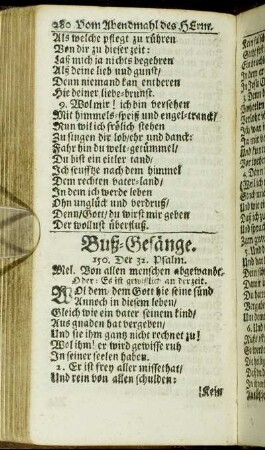 Buß-Gesänge.