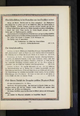 Eine Höhenstellung in den Karpathen von den Deutschen erobert.