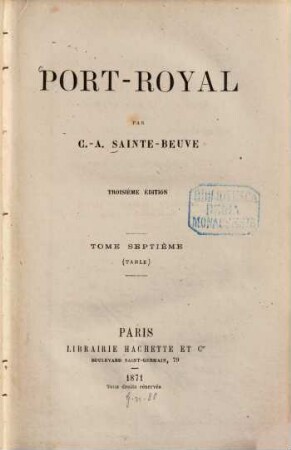 Port-Royal, 7