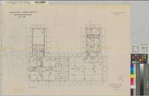 Münster (Münster) Zentralwaschhaus der Universität Grundriß Obergeschoß 1966 1 : 100 57 x 82 Pause Staatshochbauamt Münster Regierung Münster Nr. 33947