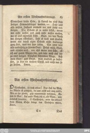 Am ersten Weihnachtsfeiertage.
