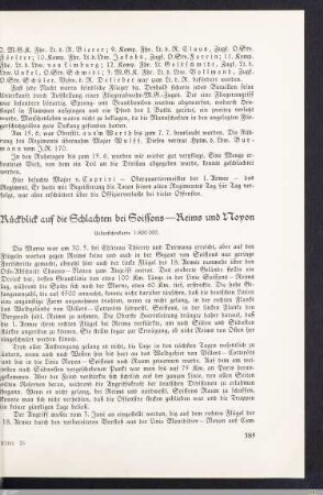 Rückblick auf die Schlachten bei Soissons-Reims und Noyon