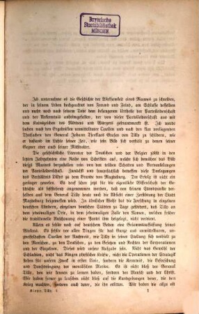 Tilly im dreißigjährigen Kriege, 1. Bis zur Zeit des Friedensschlusses von Lübeck 1629