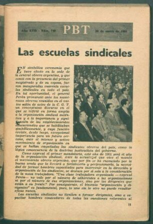 Las escuelas sindicales