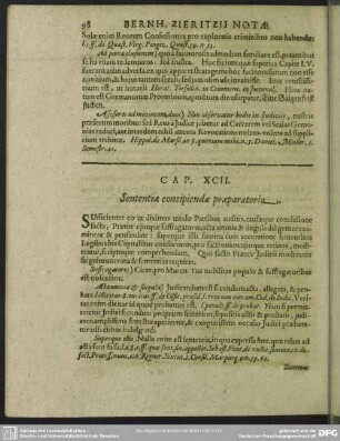 Cap. XCII. Sententiae concipiendae praeparatoria