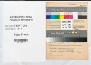Entnazifizierung Frieda Kopp, geb. 26.04.1911 (Krankenpflegerin)
