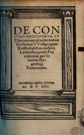 De conjugio episcoporum et Diaconorum