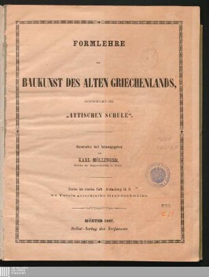 Abth. II. B. H. 1 - 4: 24 Tafeln griechische Grabdenkmäler
