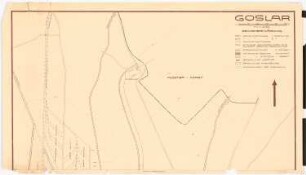 Teilbebauungsplan der Stadterweiterung Goslar Nördliche Stadterweiterung: (Druck von Inv.Nr. 21331): Grundplan und Lageplan 1:2000 in zwei Teilen, Maßstabsleiste