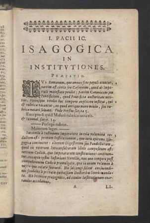 Isagogica in institutiones.