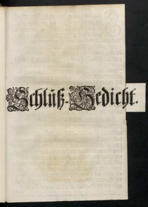 Schluß-Gedicht.
