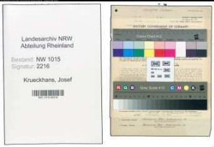 Entnazifizierung Josef Krueckhans , geb. 12.08.1897 (Lehrer)