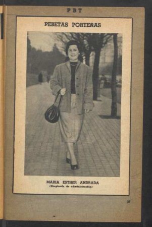 Maria Esther Andrada (empleada de administración) - [Fotografía] : Pebetas porteñas