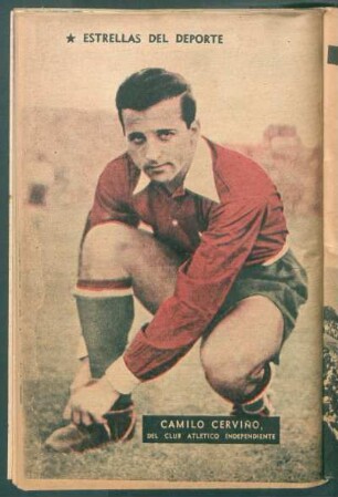Camilo Creviño, del Club Atlético Independiente - [Fotografía] : Estrellas del deporte
