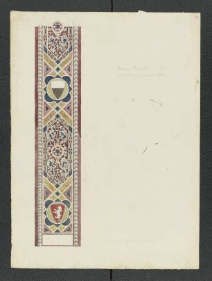 Siena, Rathauskapelle, Detail der Ausmalung [Carl Luckow, zeichnerischer Nachlass]