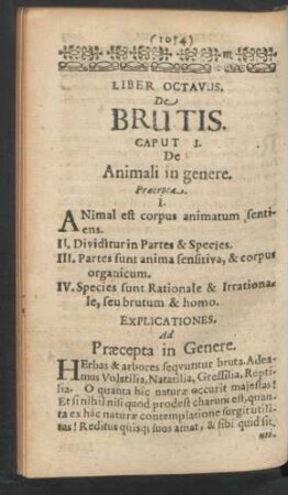 Liber Octavus. De Brutis.