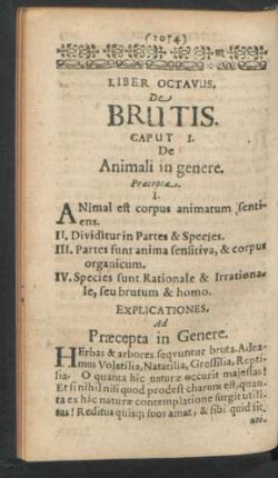 Liber Octavus. De Brutis.
