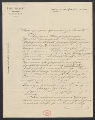 Brief an Unbekannt : 04.04.1906