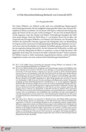 5.2 Die Herrschererhebung Richards von Cornwall (1257)