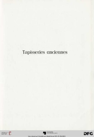 Tapisseries anciennes (Nr. 99-102)