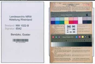 Entnazifizierung Gustav Bendzko , geb. 01.11.1917 (Metzger)