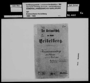 Vorbereitung und Durchführung der Kreisversammlung vom 3. April 1903 - 38. ordentliche Sitzung