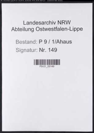 Sterberegister Standesamt Ahaus