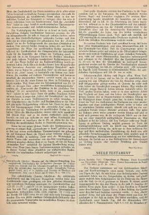 427-428 [Rezension] Baumbach, Günther, Qumran und das Johannes-Evangelium