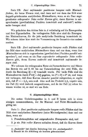 C. Allgemeingültige Sätze.