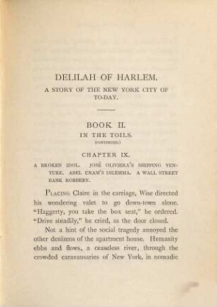 Delilah of Harlem : a story of the New York City of to-day, 2