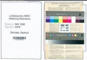 Entnazifizierung Gertrud Servaes , geb. 19.06.1907 (Haustochter)