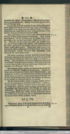 Ad §. VII.
