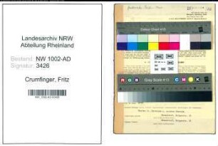 Entnazifizierung Fritz Crumfinger, geb. 21.11.1898 (Angest.)