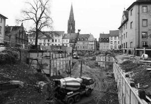 Freiburg im Breisgau: Baustelle der Deutschordenskommende am Augustinerplatz
