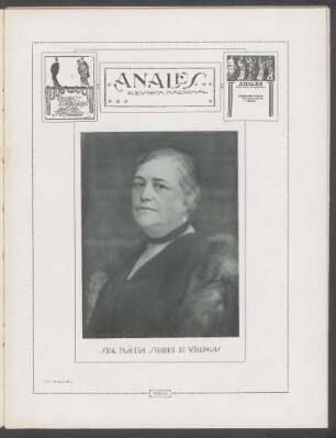 [Fotografía de] Sra. Plácida Suarez de Villegas