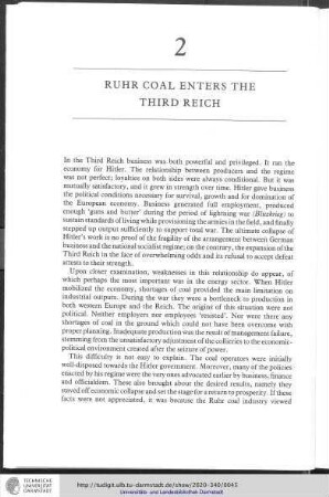 2 Ruhr coal enters the Third Reich