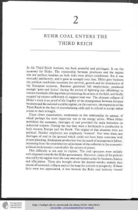 2 Ruhr coal enters the Third Reich