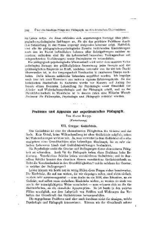 Probleme und Apperate zur experimentellen Pädagogik : (Fortsetzung)