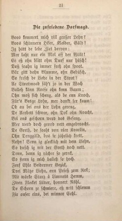 Die zufriedene Dorfmagd.