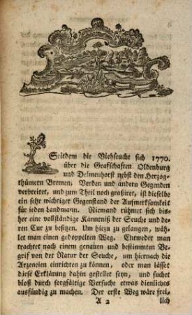 Anweisung zur Wartung des Hornviehes in Absicht der Seuche