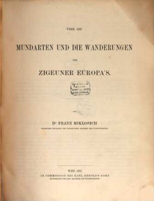Über die Mundarten und die Wanderungen der Zigeuner Europa's, 1. Die slavischen Elemente in den Mundarten der Zigeuner
